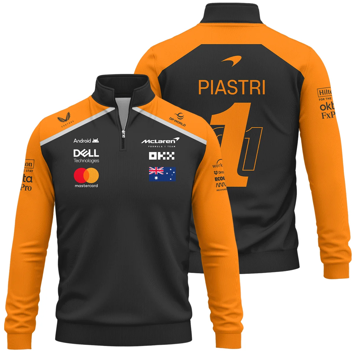 From #81 To #1 Oscar Piastri McLaren F1 Limited Edition Quarter-Zip Sweatshirt BL4725A1QZS