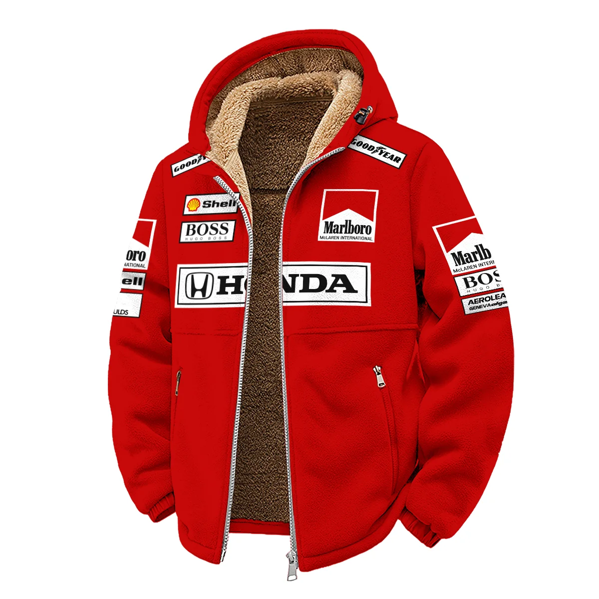 Alternative view of Gerhard Berger McLaren F1 Teamwear Winter Fleece Jacket Unisex Motorsport Apparel BLGB261025A2WFJ