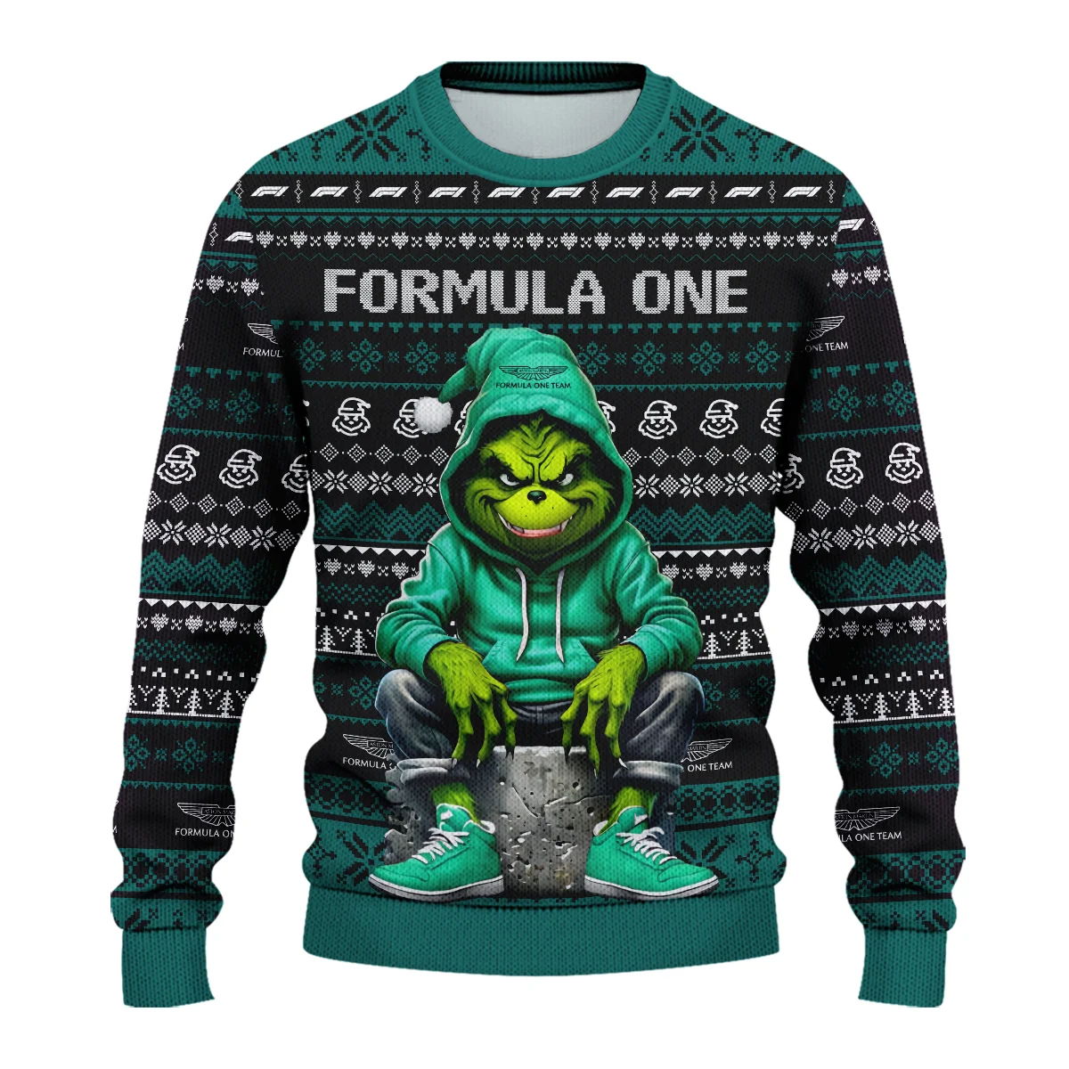 Grinch x Aston Martin Formula 1 - Ugly Sweater BLVAF1220925A18AM - Image 2