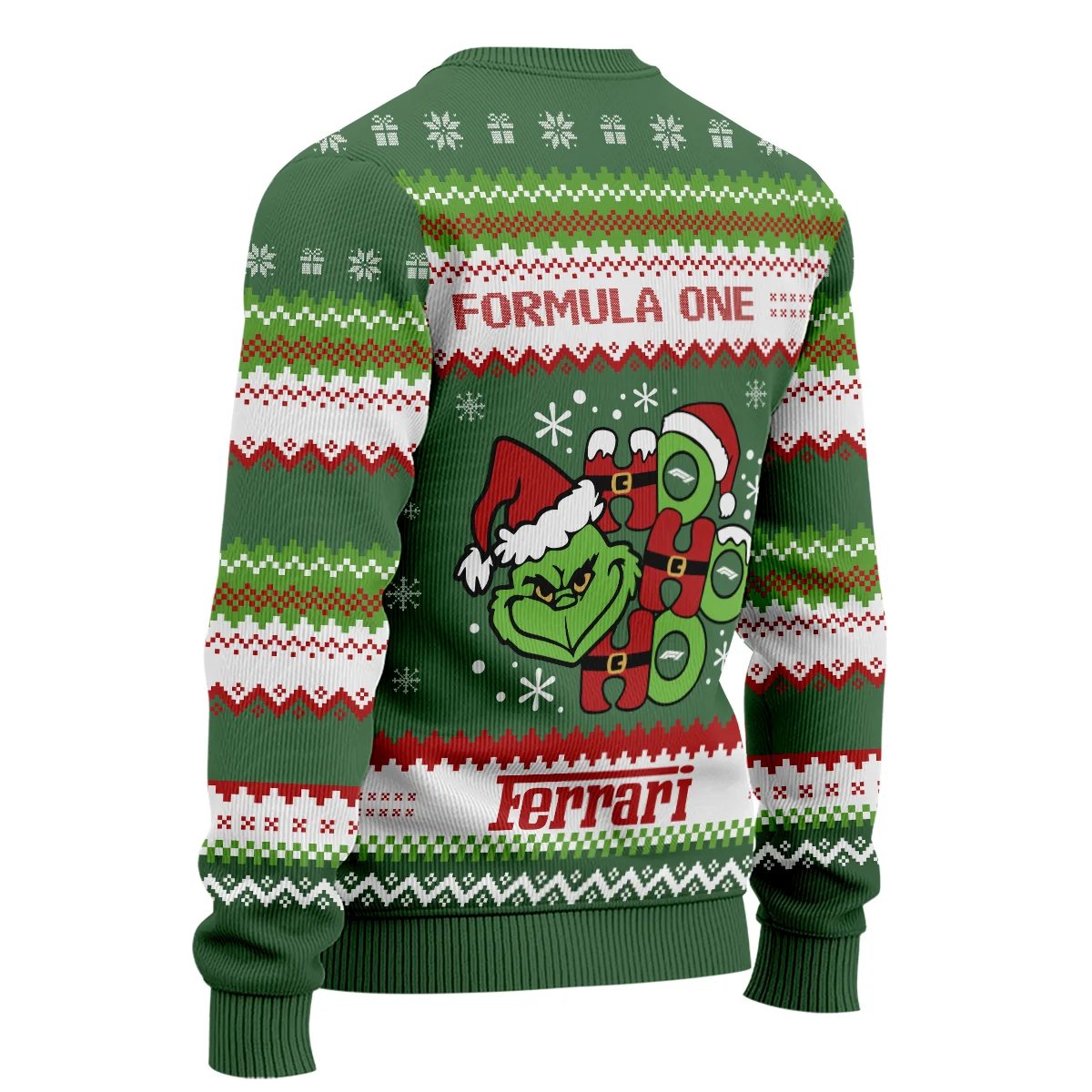 Hohoho The Grinch Ferrari Formula 1 - Ugly Sweater BLVAF1220925A15FRR - Image 5