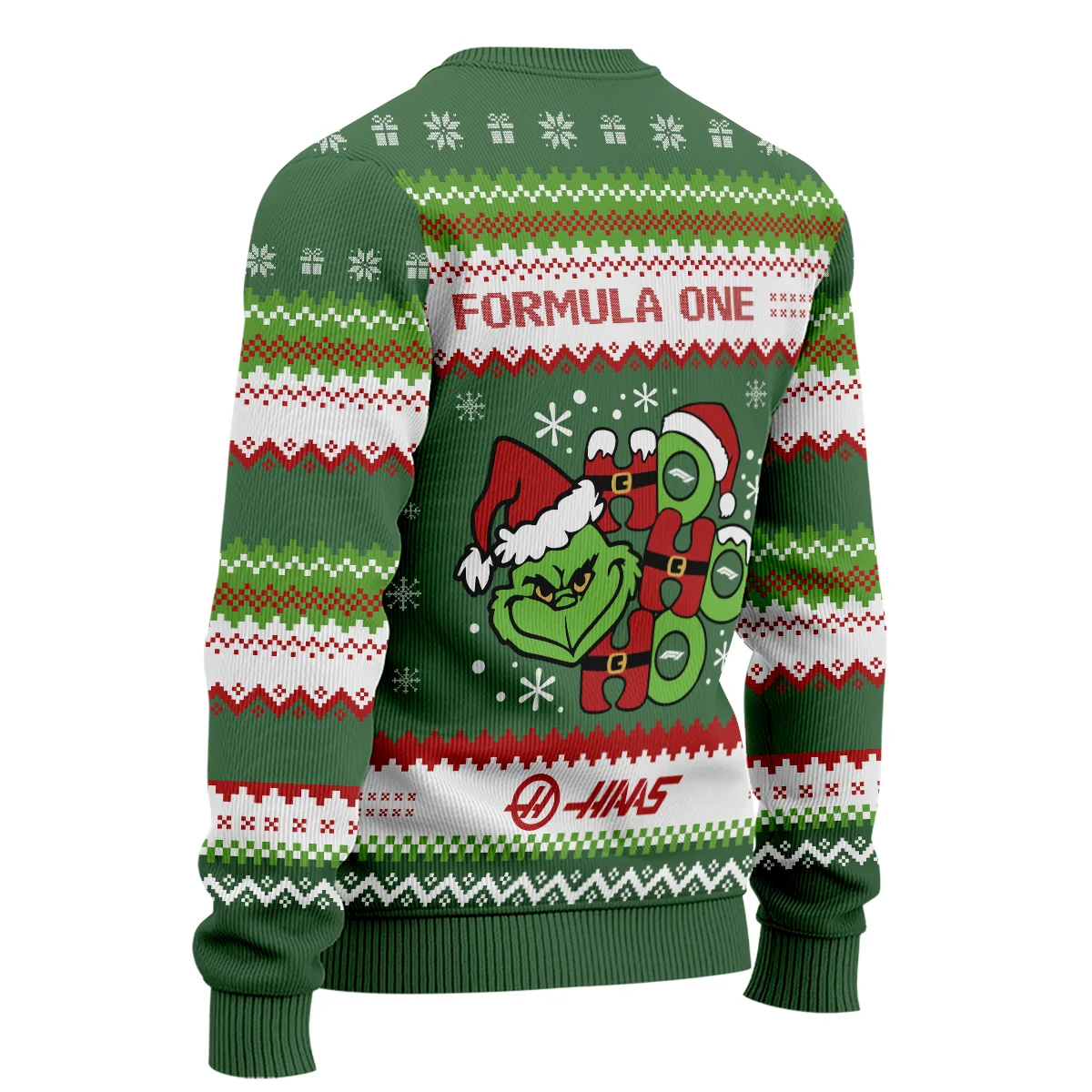 Hohoho The Grinch Haas Formula 1 - Ugly Sweater BLVAF1220925A15HAAS - Image 5