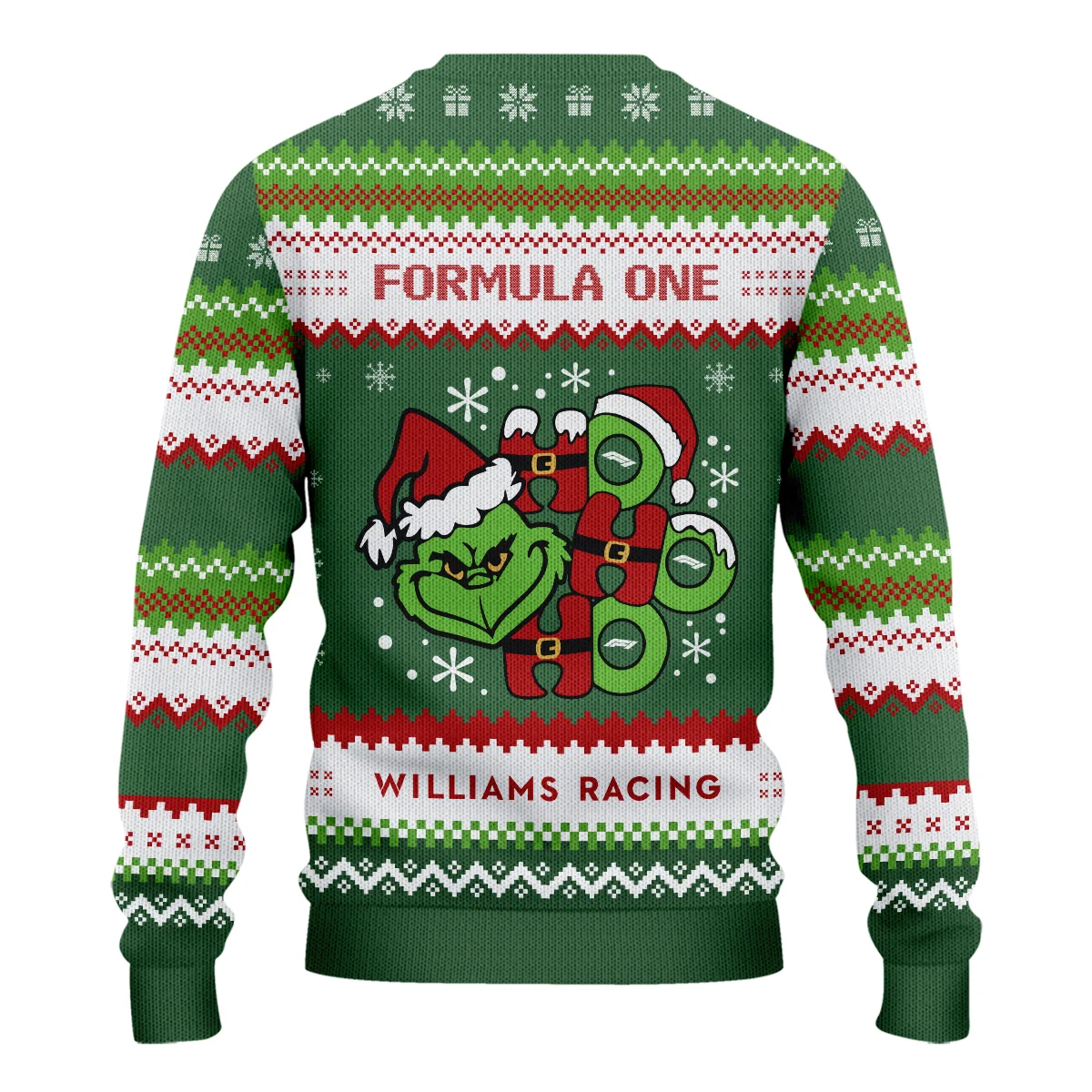Hohoho The Grinch Williams Formula 1 - Ugly Sweater Unisex Motorsport Apparel BLVAF1220925A15WIL - Image 3