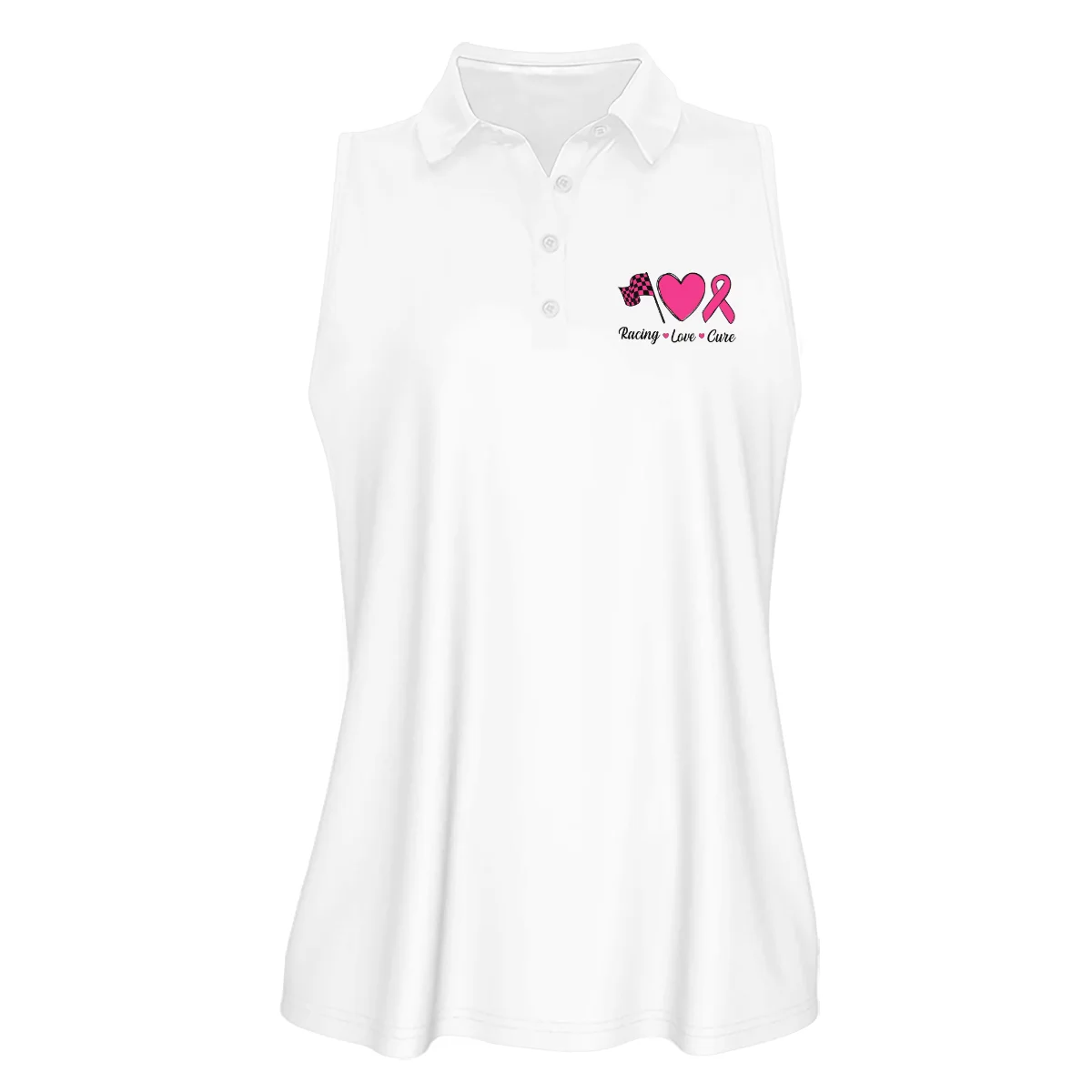 Alternative view of In October We Wear Pink McLaren Women Sleeveless Polo Unisex Motorsport Apparel BLMCL7925A1VPO