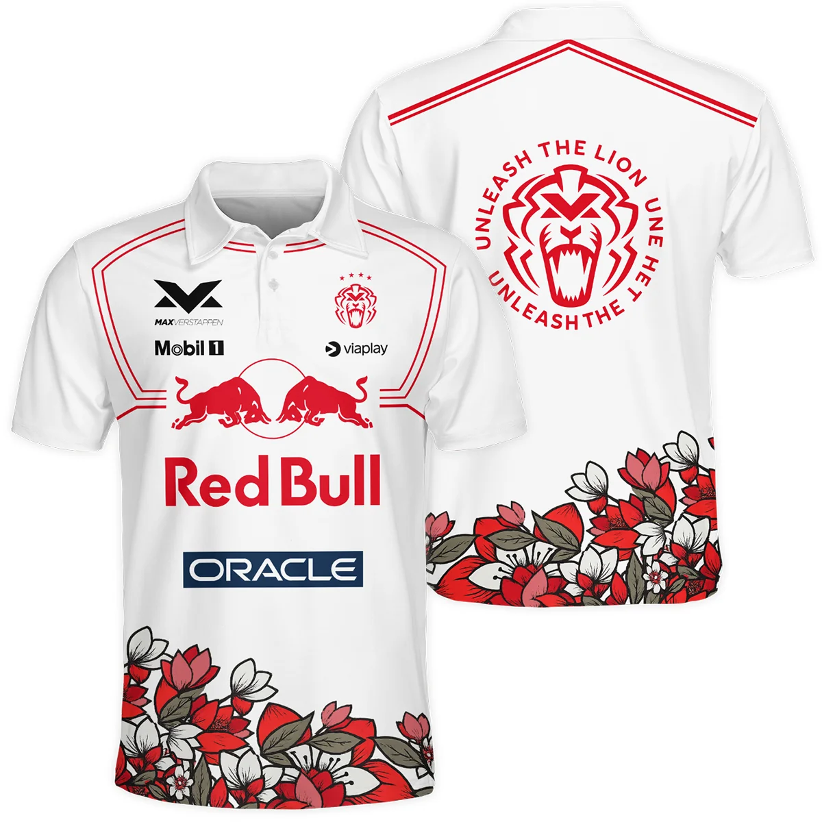 Japanese GP Unleash The Lion Max Verstappen Red Bull Racing F1 Polo Shirt Unisex Motorsport Apparel BLVAMV281125A5PL
