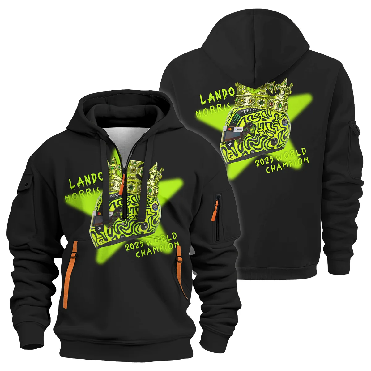 Lando Norris Crown World Champion Hoodie Half Zip BLVALN051225A6HDF
