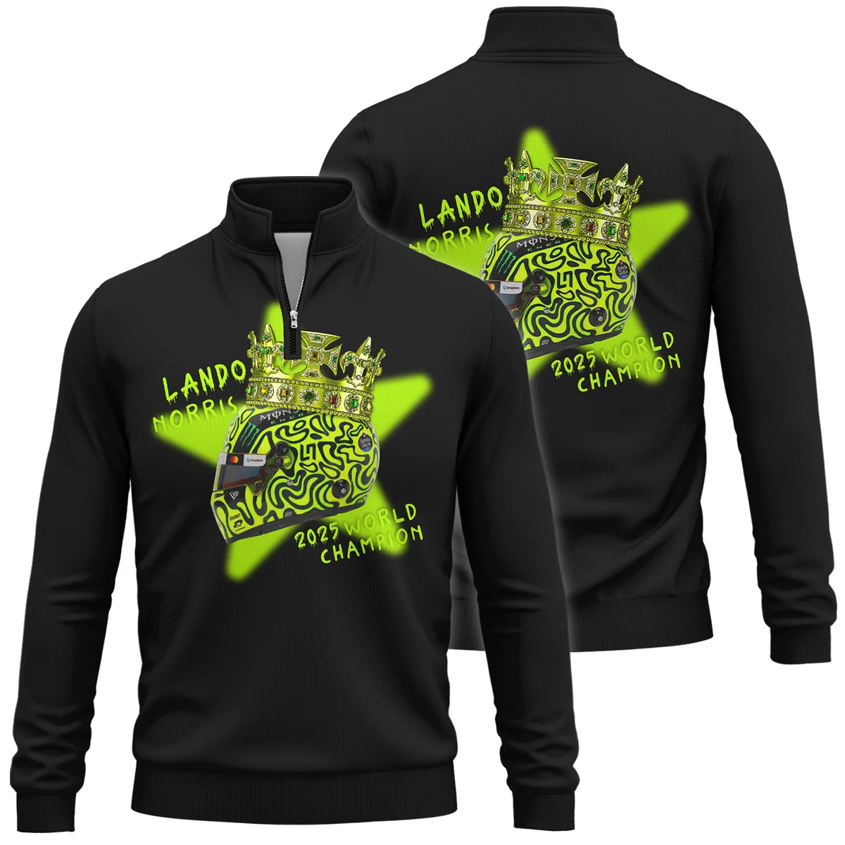 Lando Norris Crown World Champion Quarter-Zip Sweatshirt BLVALN051225A6QZS