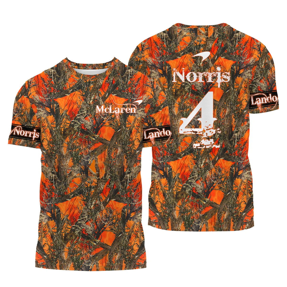 Lando Norris Hunting Camo McLaren F1 T-Shirt Unisex Motorsport Apparel BLNR2825A1TS