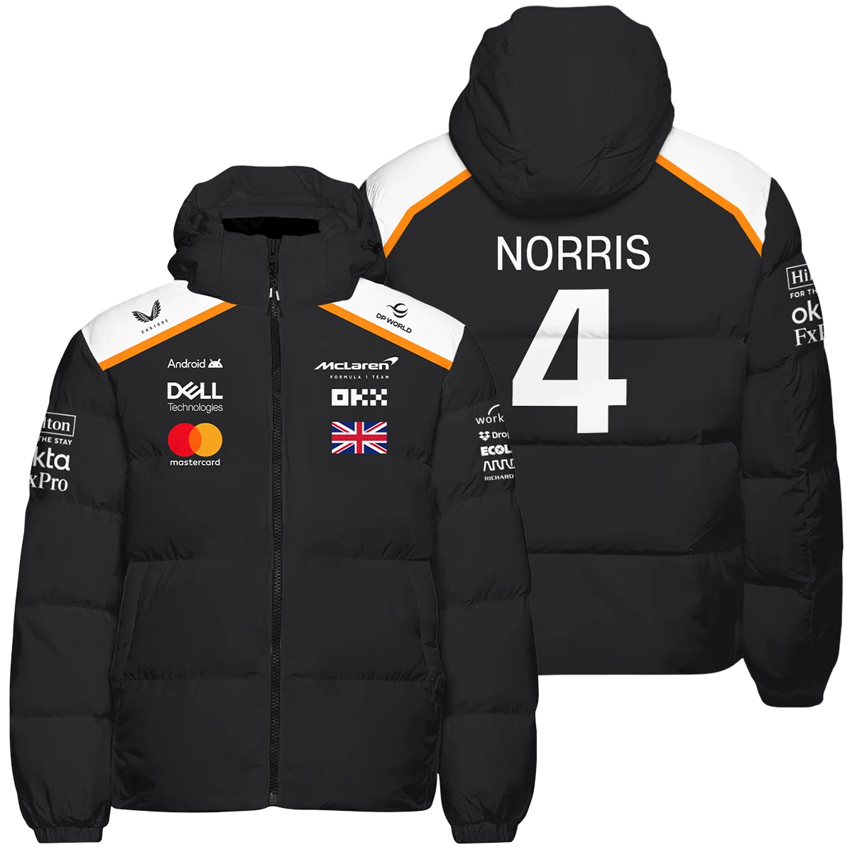 Lando Norris LN4 McLaren F1 Down & Puffer Jackets Unisex Motorsport Apparel BLF19625A2HCJ