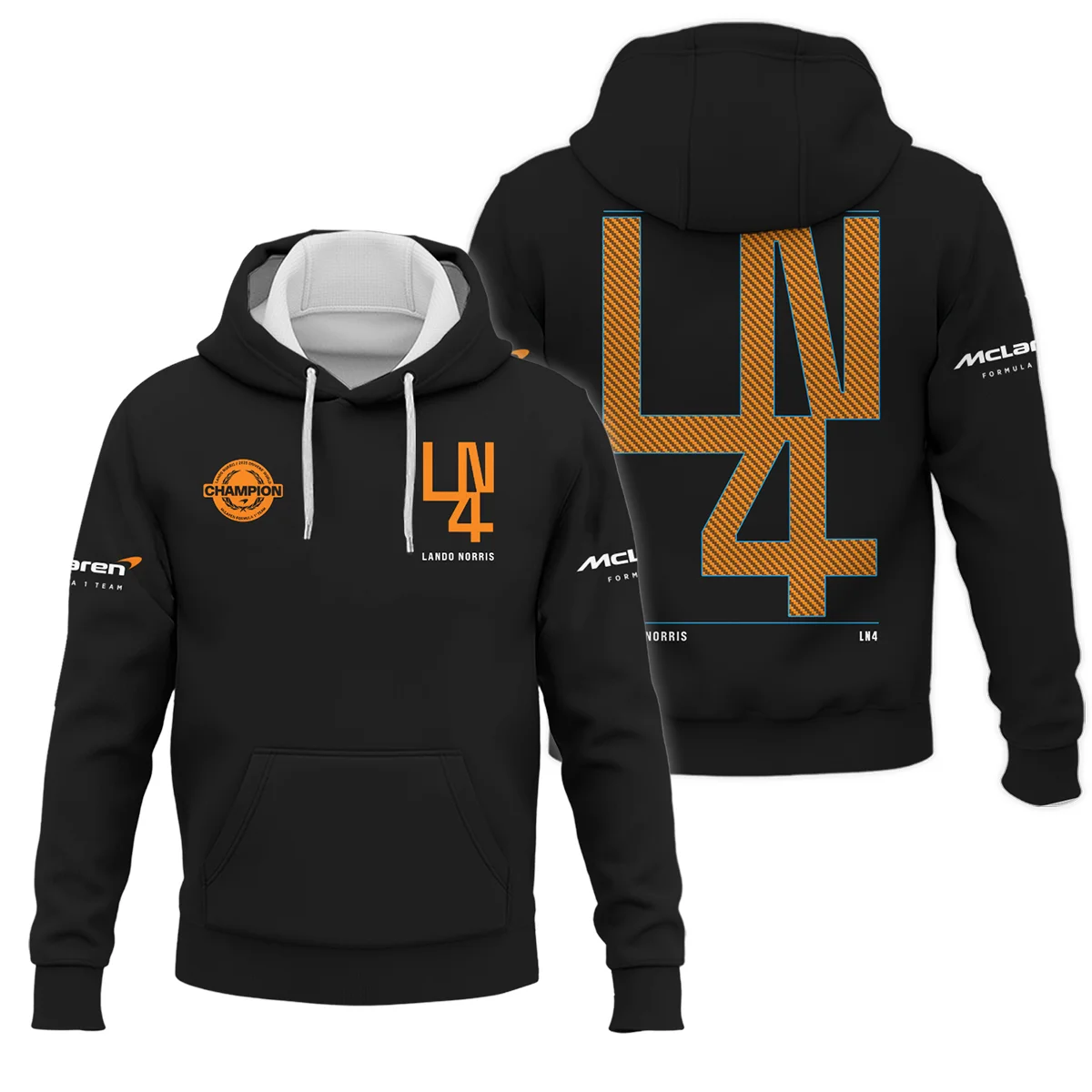 Lando Norris LN4 World Champion McLaren F1 Team Hoodie Unisex Motorsport Apparel BLVALN051225A8HD