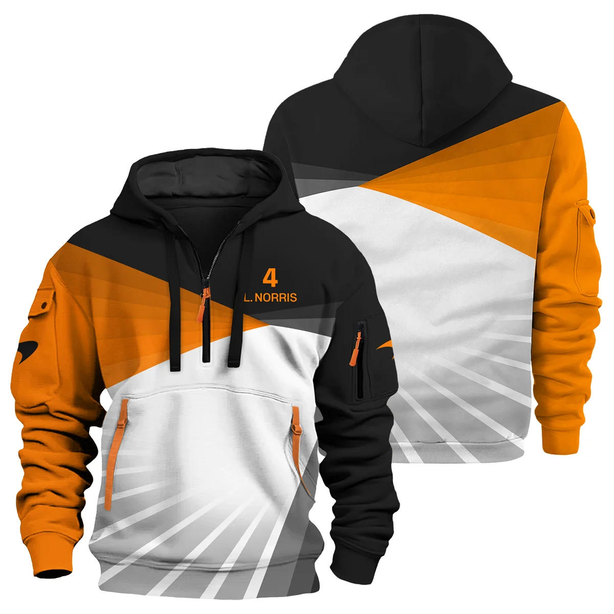 Lando Norris McLaren F1 Logo Hoodie Half Zip Unisex Motorsport Apparel BLMCL3425A33HZ