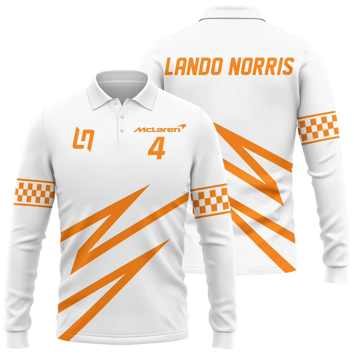 Lando Norris McLaren F1 Long Polo Shirt All Over Prints Unisex Motorsport Apparel BLMCL10425A4LPL