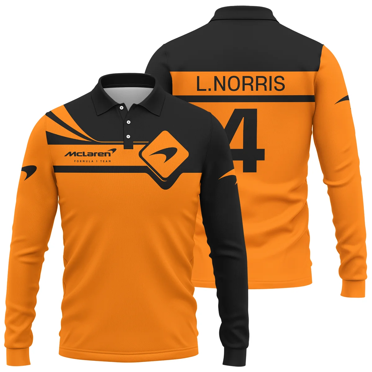 Lando Norris McLaren F1 Long Polo Shirt All Over Prints Unisex Motorsport Apparel BLMCL5525A2LPL