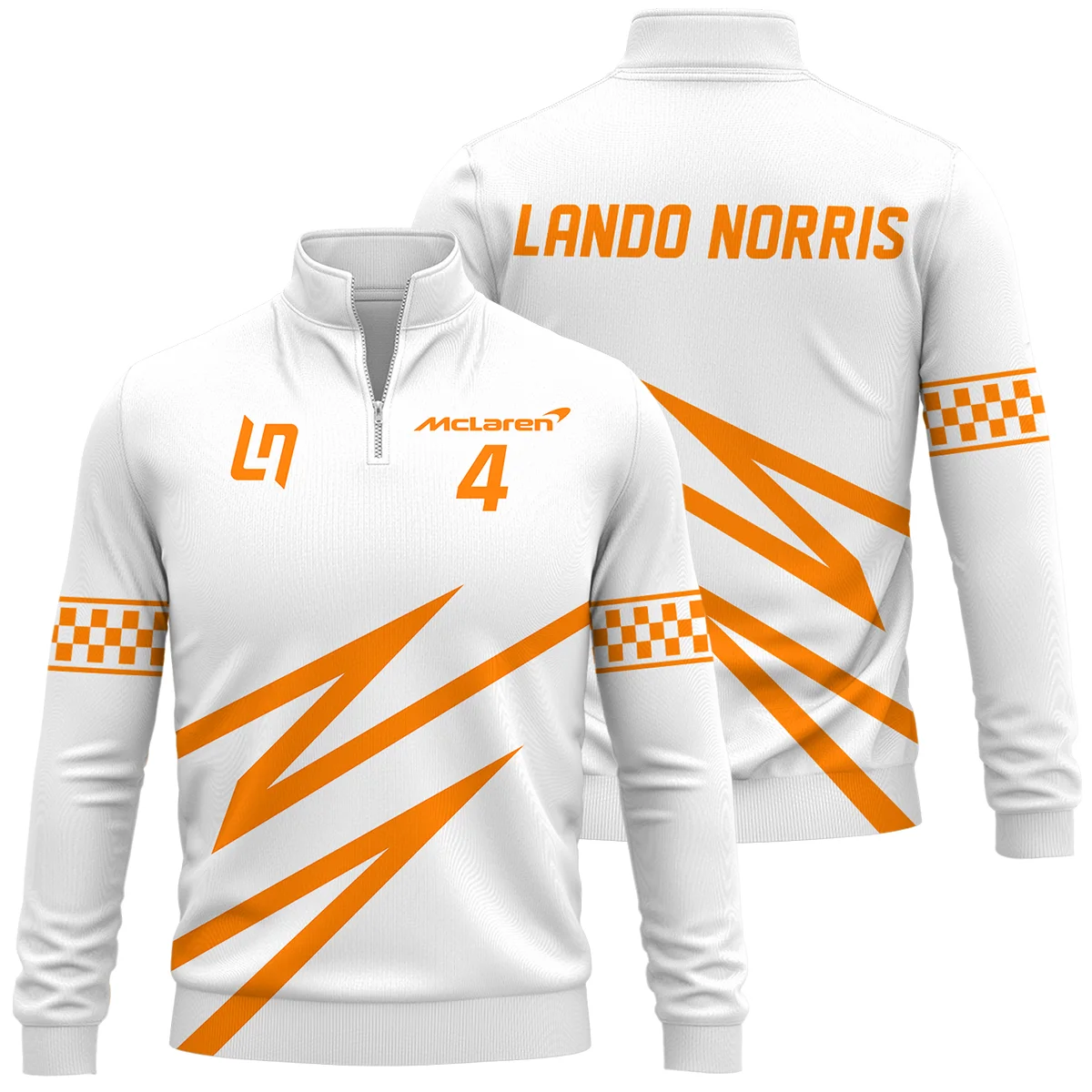 Lando Norris McLaren F1 Quarter-Zip Sweatshirt All Over Prints Unisex Motorsport Apparel BLMCL10425A4QTZ