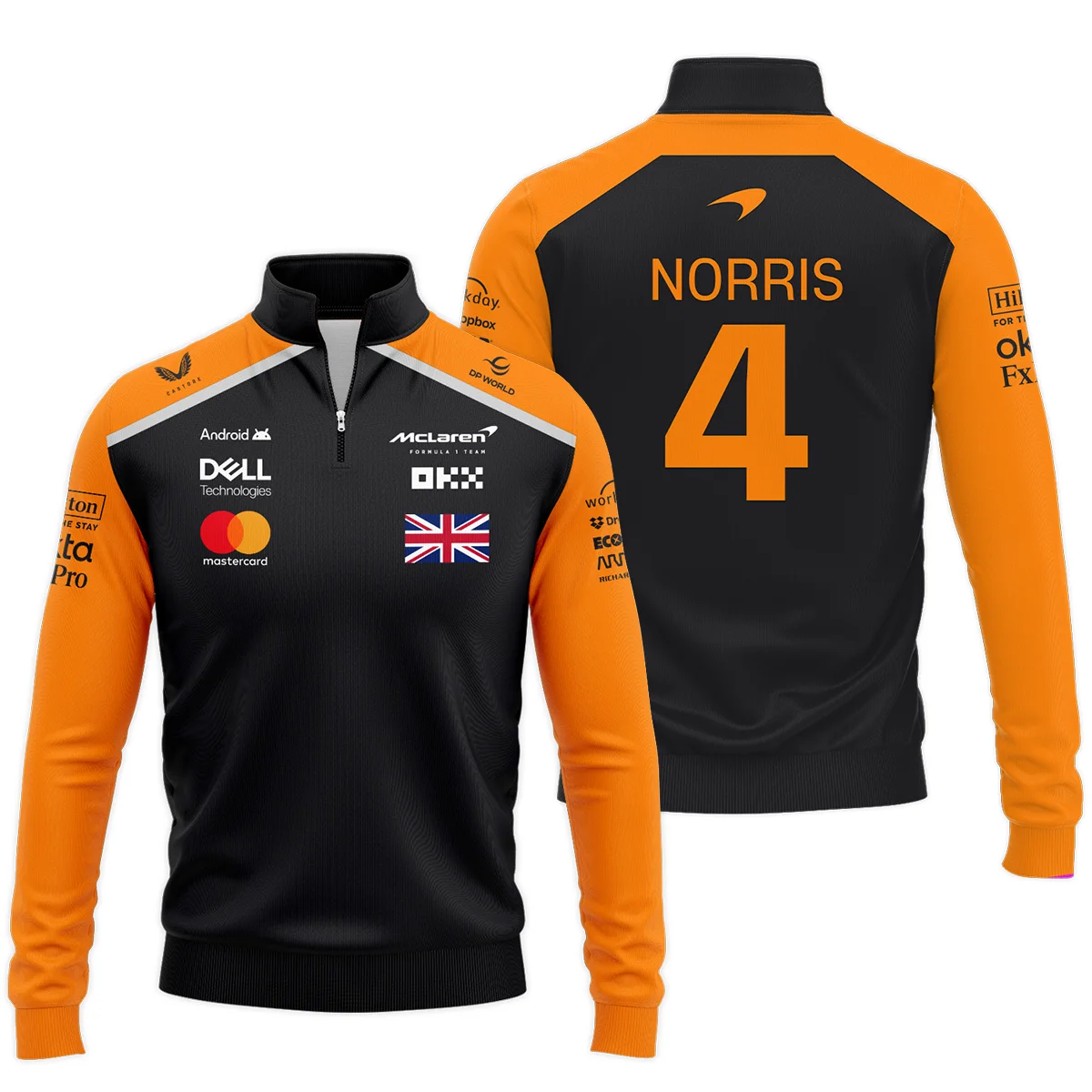 Lando Norris McLaren Formula One Logo Quarter-Zip Sweatshirt Unisex Motorsport Apparel BLF1290325A2MCLQZS