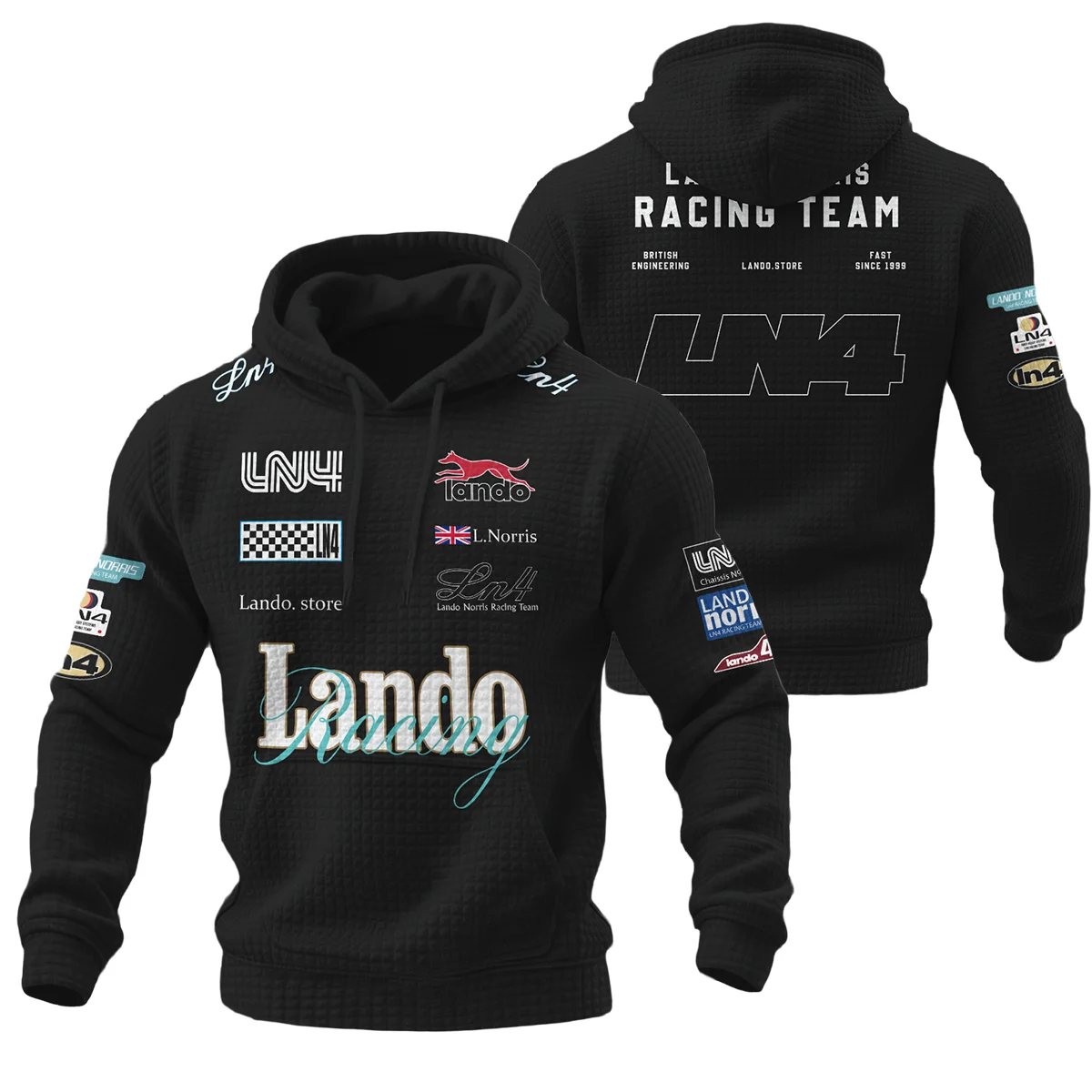 Lando Norris Racing Hoodie Quilted Waffle BLVALN051225A7HQW