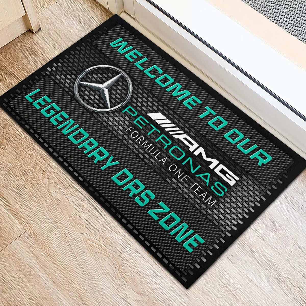 Legendary DRS Zone Mercedes F1 Rubber Base Doormat - All Over Print BLF1139A3MER - Image 3