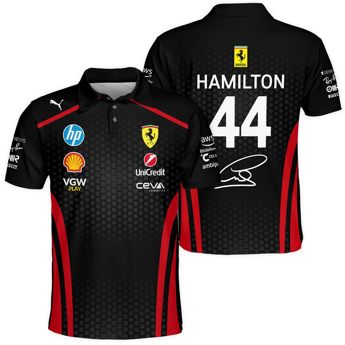 LH44 Prancing Horse Team - Polo Shirt BLH281025A1PL
