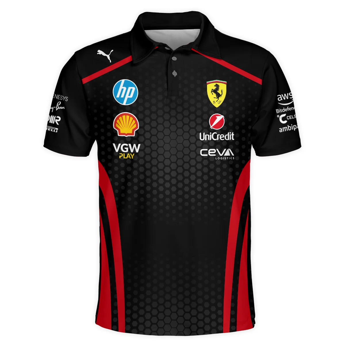 Alternative view of LH44 Prancing Horse Team - Polo Shirt BLH281025A1PL