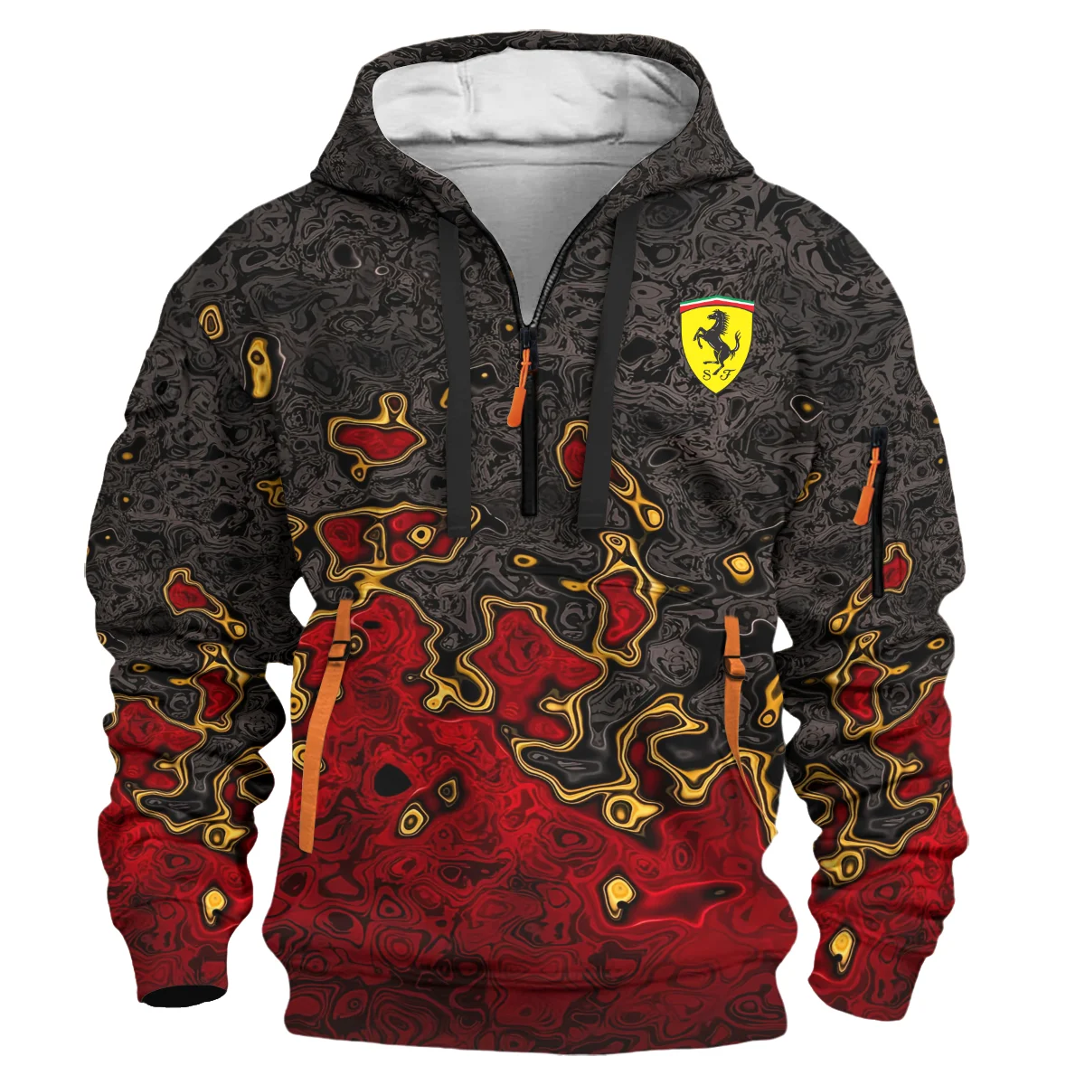 Limited Edition Ferrari F1 Hoodie Half Zip BLFRR15925A3HDF - Image 2