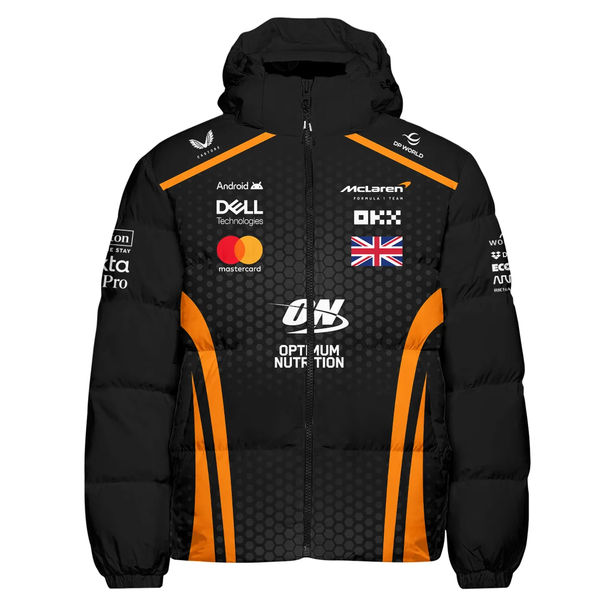 Limited Edition Lando Norris McLaren F1 Team - Down & Puffer Jackets Unisex Motorsport Apparel BLNR14925A1HCJ - Image 2