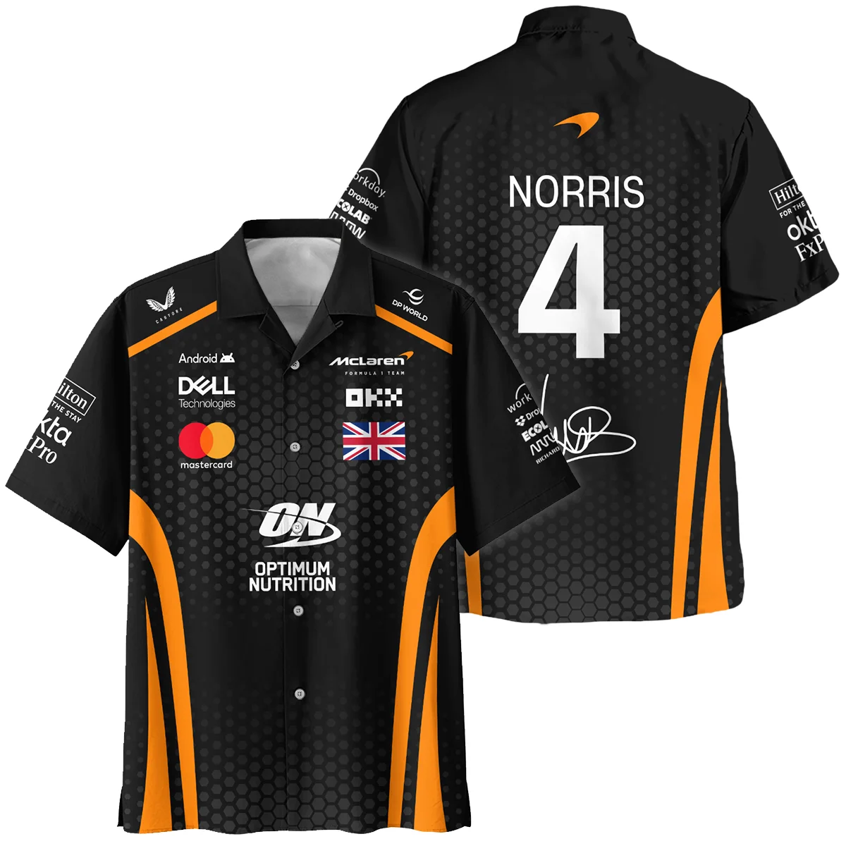 Limited Edition Lando Norris McLaren F1 Team - Hawaiian Shirt Unisex Motorsport Apparel BLNR14925A1HW