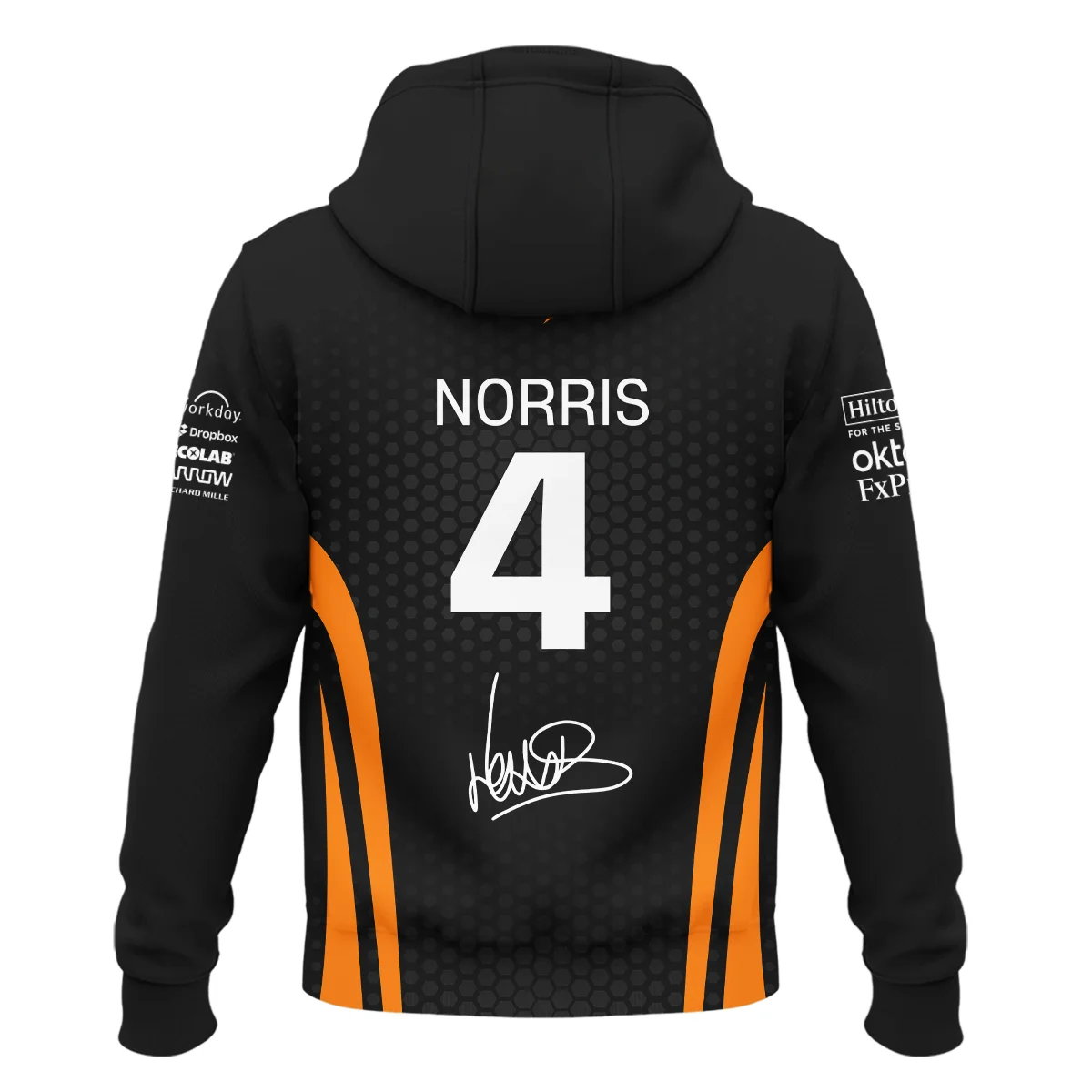 Limited Edition Lando Norris McLaren F1 Team - Hoodie Unisex Motorsport Apparel BLNR14925A1HD - Image 3