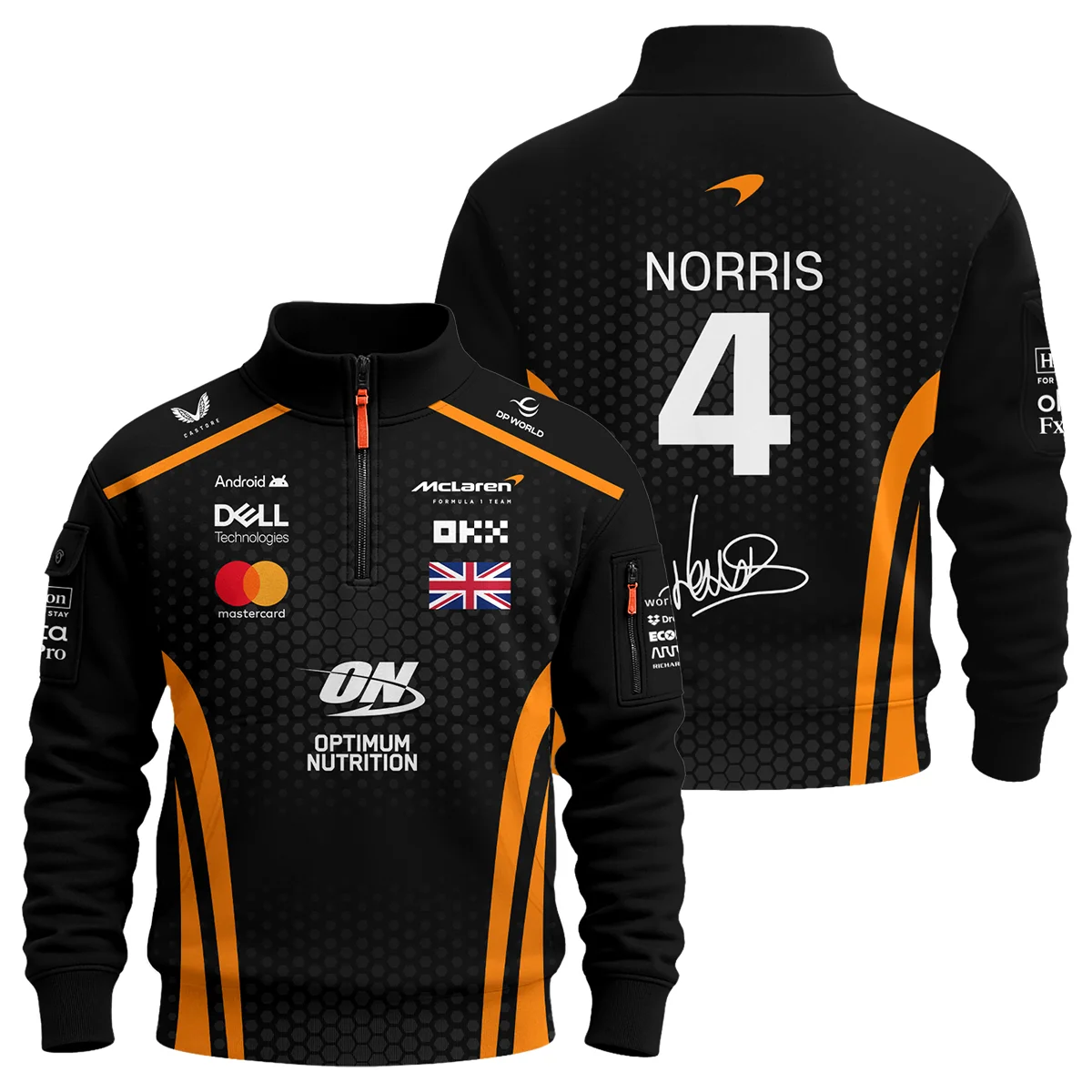 Limited Edition Lando Norris McLaren F1 Team - Sweatshirt Zipper Unisex Motorsport Apparel BLNR14925A1SHZ