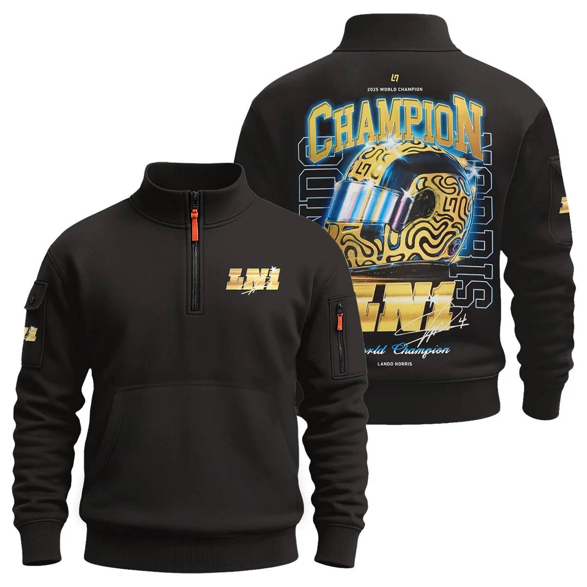 LN1 World Champion Lando Norris Sweatshirt Zipper BLVALN051225A10SHZ