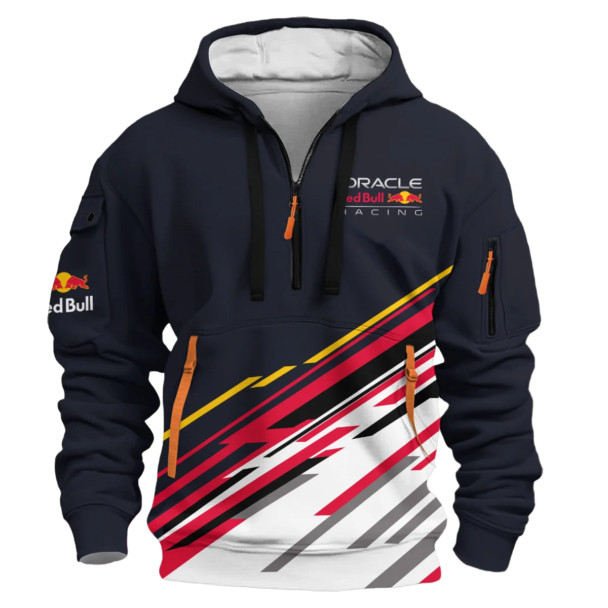Max Verstappen Red Bull Racing F1 Hoodie Half Zipper BLRBR20525A2HDF - Image 2