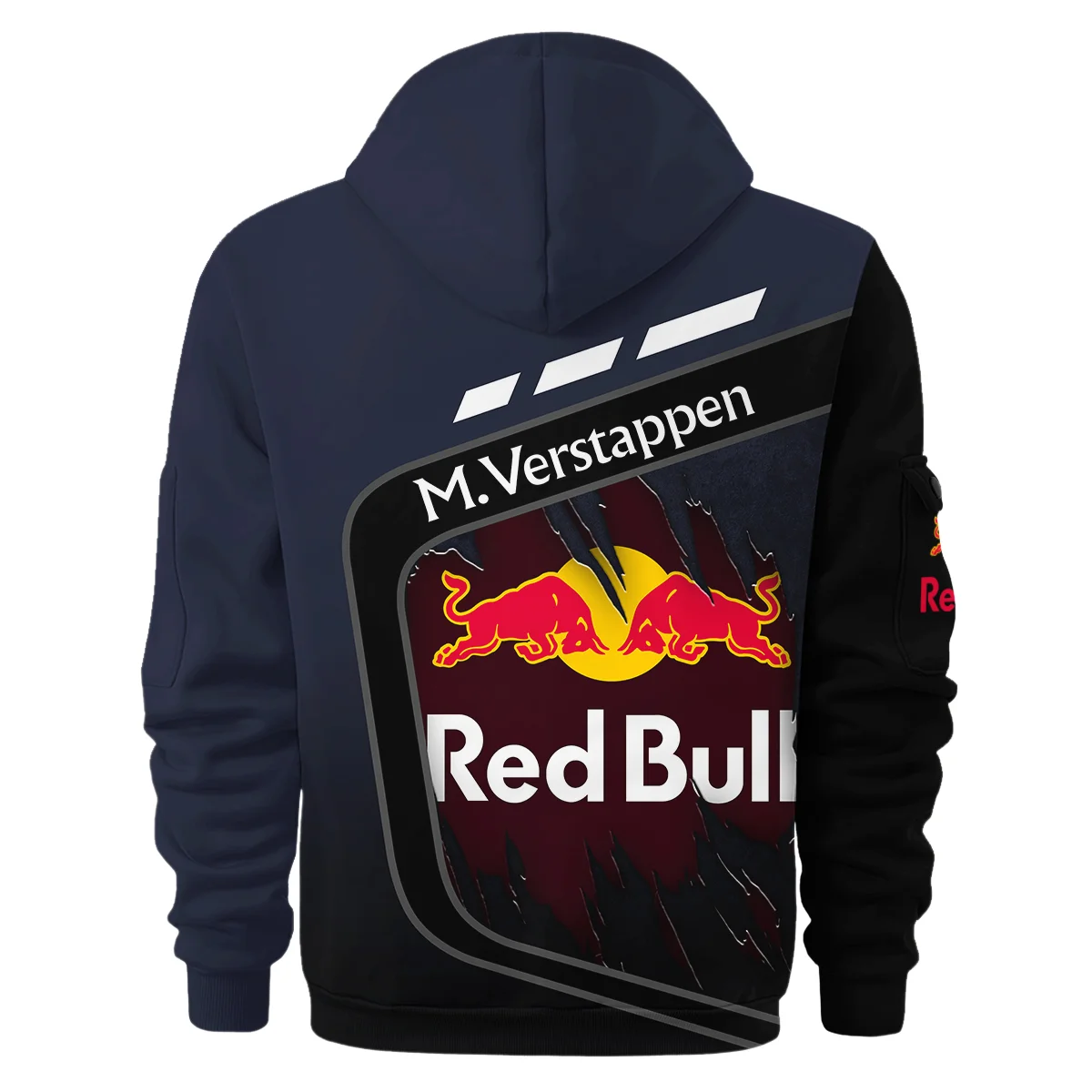 Max Verstappen Red Bull Racing F1 Hoodie Half Zipper BLRBR20525A3HDF - Image 3