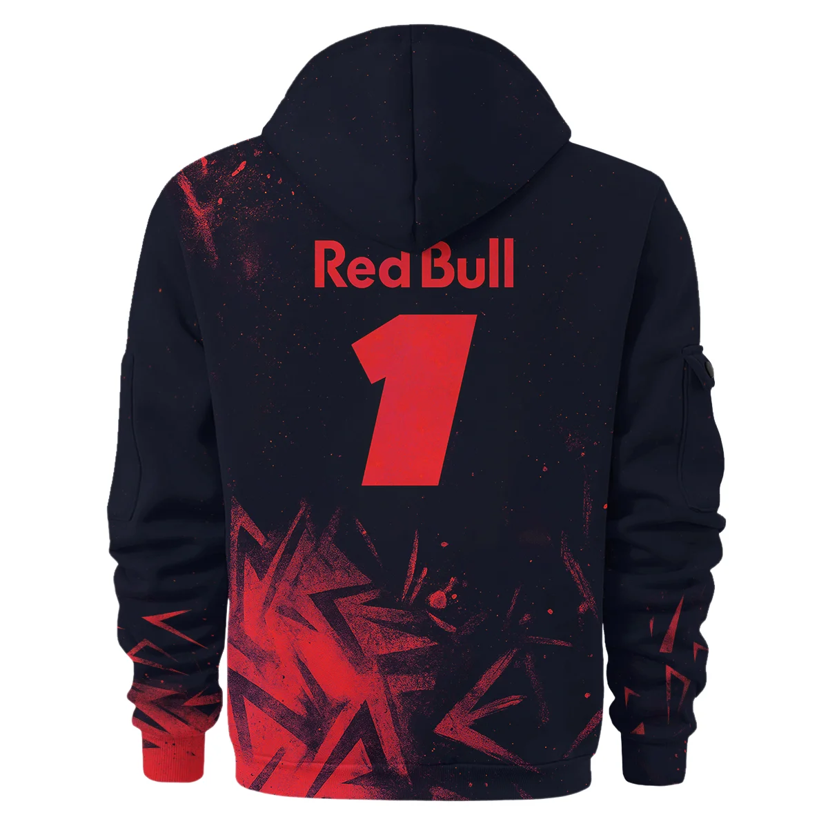 Max Verstappen Red Bull Racing F1 Hoodie Half Zipper BLRBR20525A4HDF - Image 3