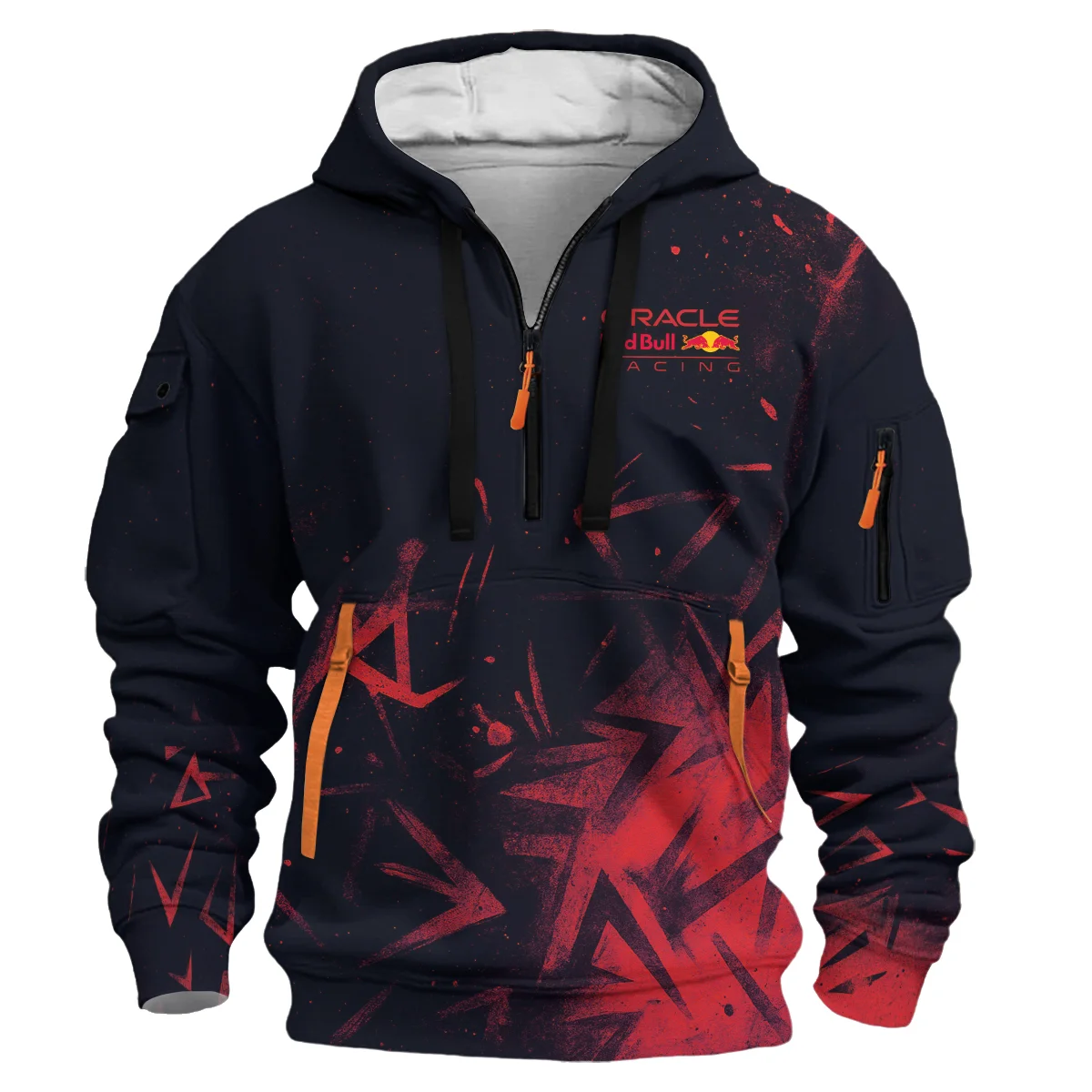 Max Verstappen Red Bull Racing F1 Hoodie Half Zipper BLRBR20525A4HDF - Image 2