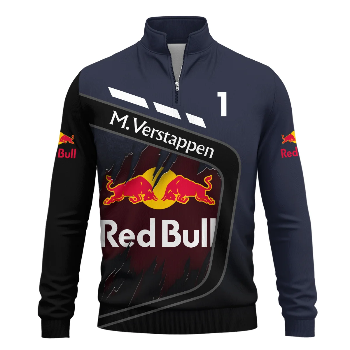 Max Verstappen Red Bull Racing F1 Quarter-Zip Sweatshirt BLRBR20525A3QZS - Image 2