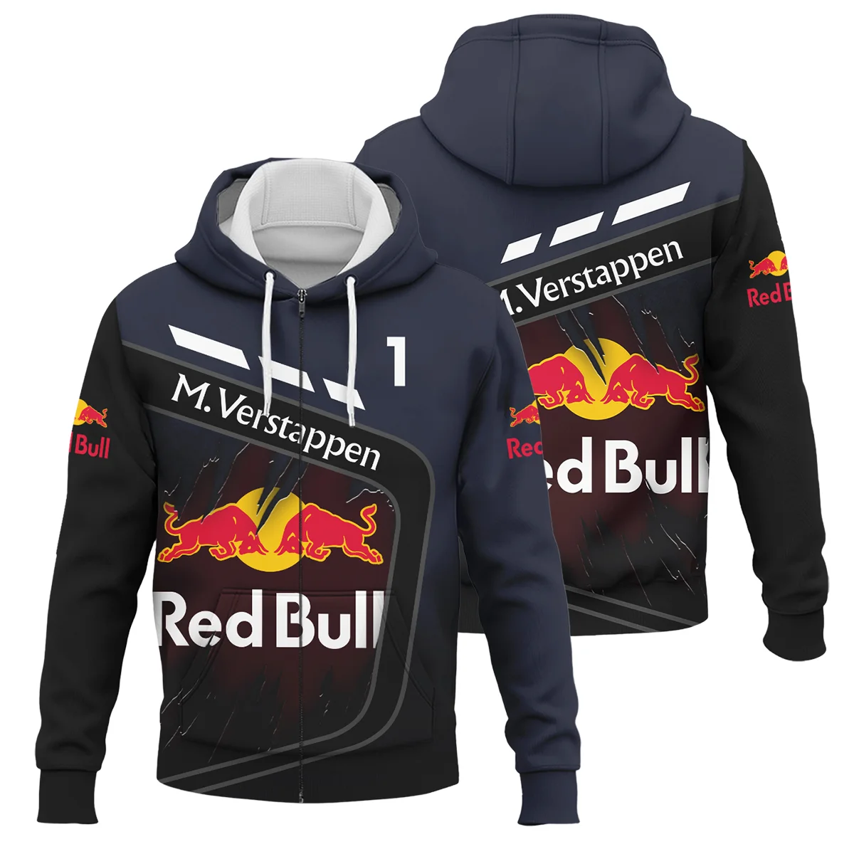 Max Verstappen Red Bull Racing F1 Zipper Hoodie BLRBR20525A3ZHD