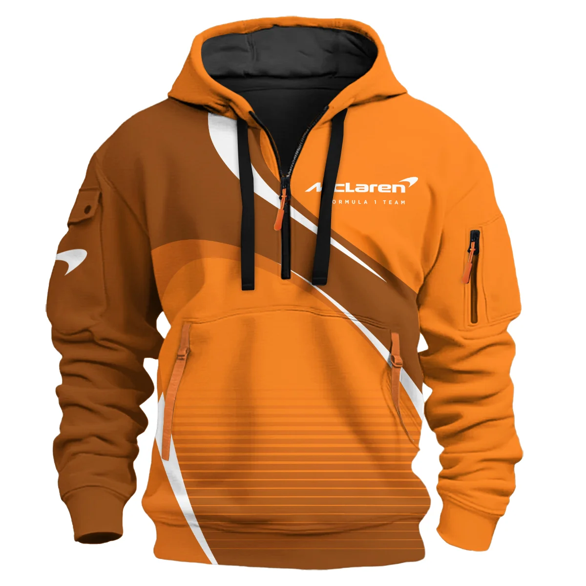 McLaren F1 Logo Hoodie Half Zip BLMCL9525A23HZ - Image 2