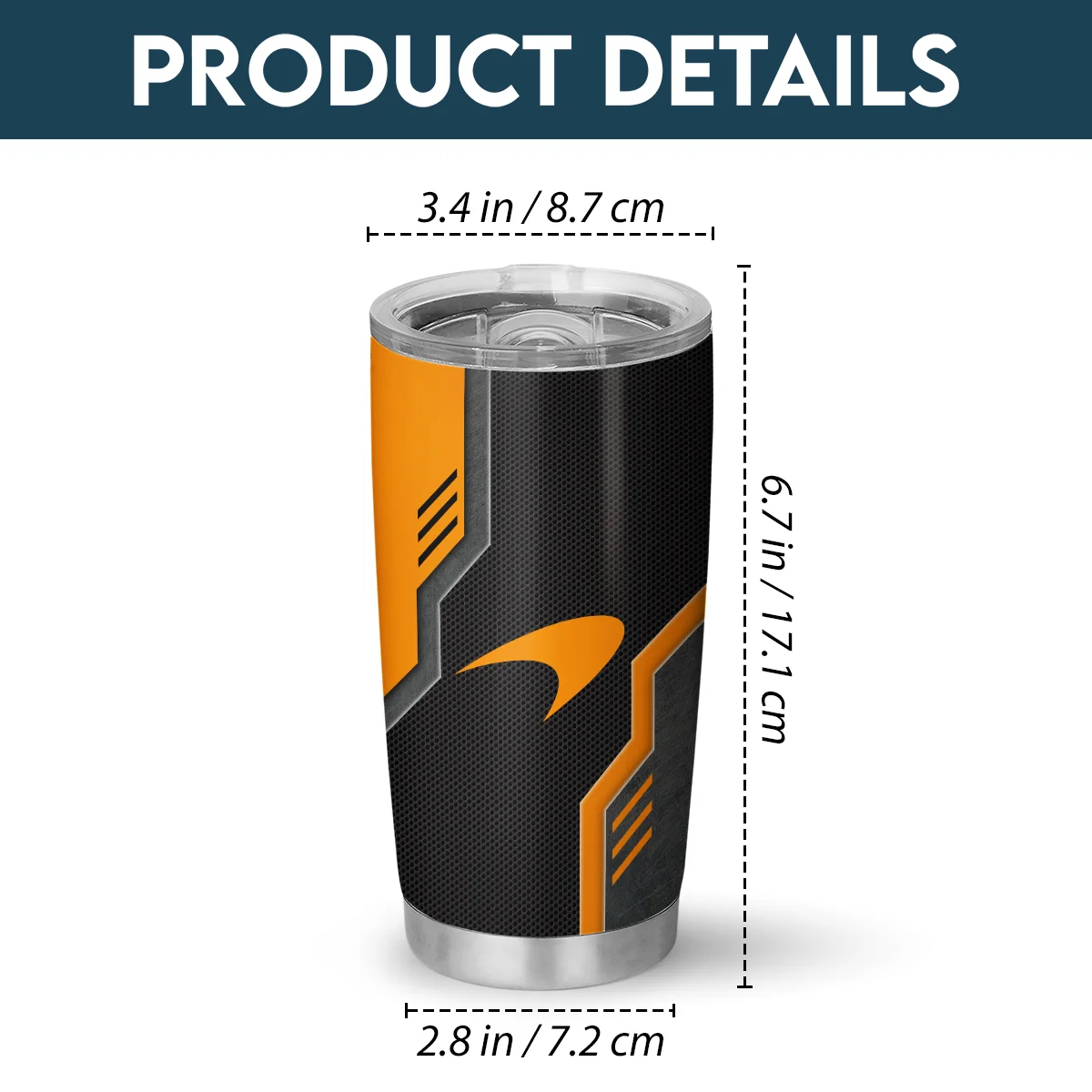 McLaren F1 Stainless Steel Tumbler 20oz 30oz Gift For Fan BLMCL11525A11 - Image 4