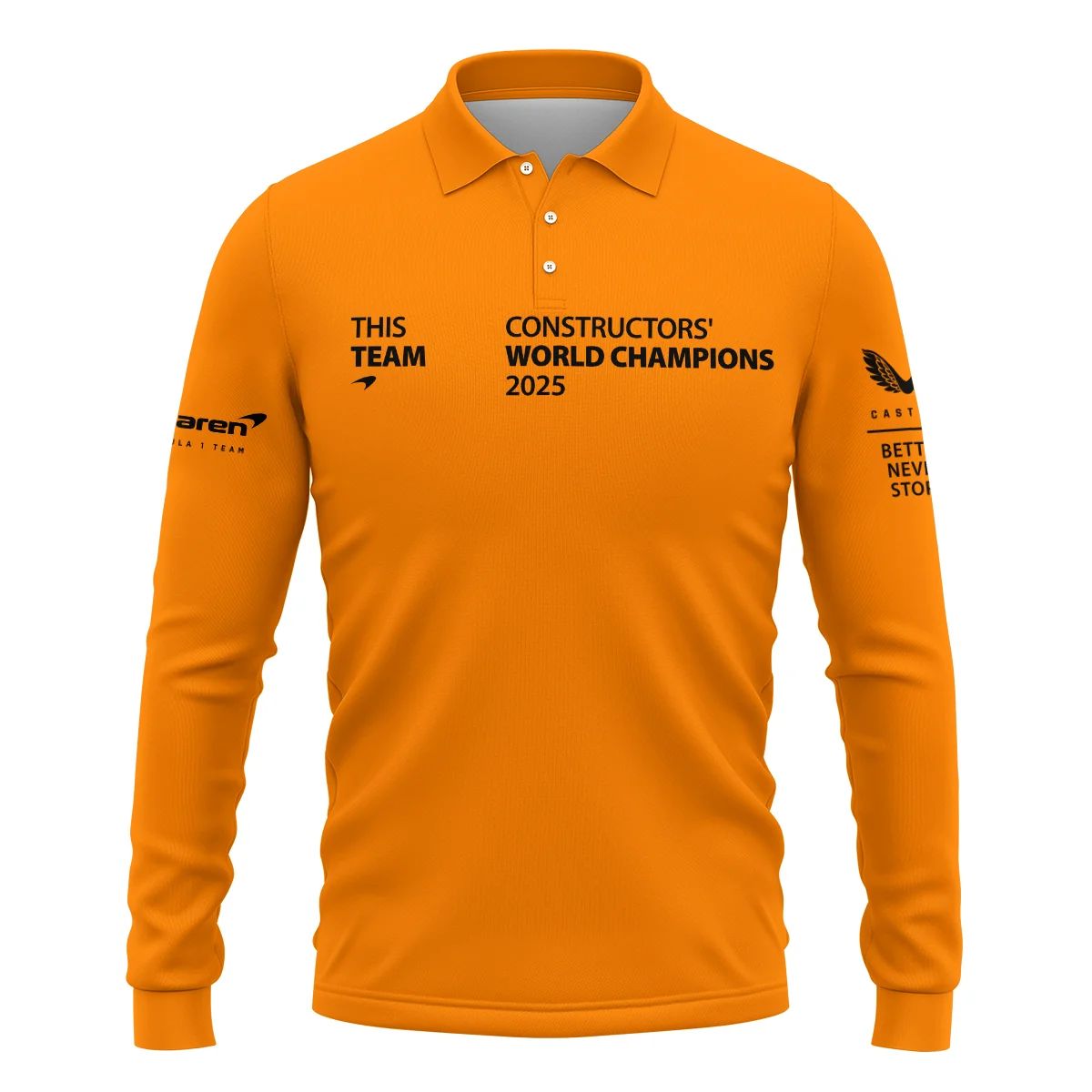 McLaren F1 Team 2025 Constructors' Champions Long Polo Shirt BLMCL51025A2LPL - Image 2