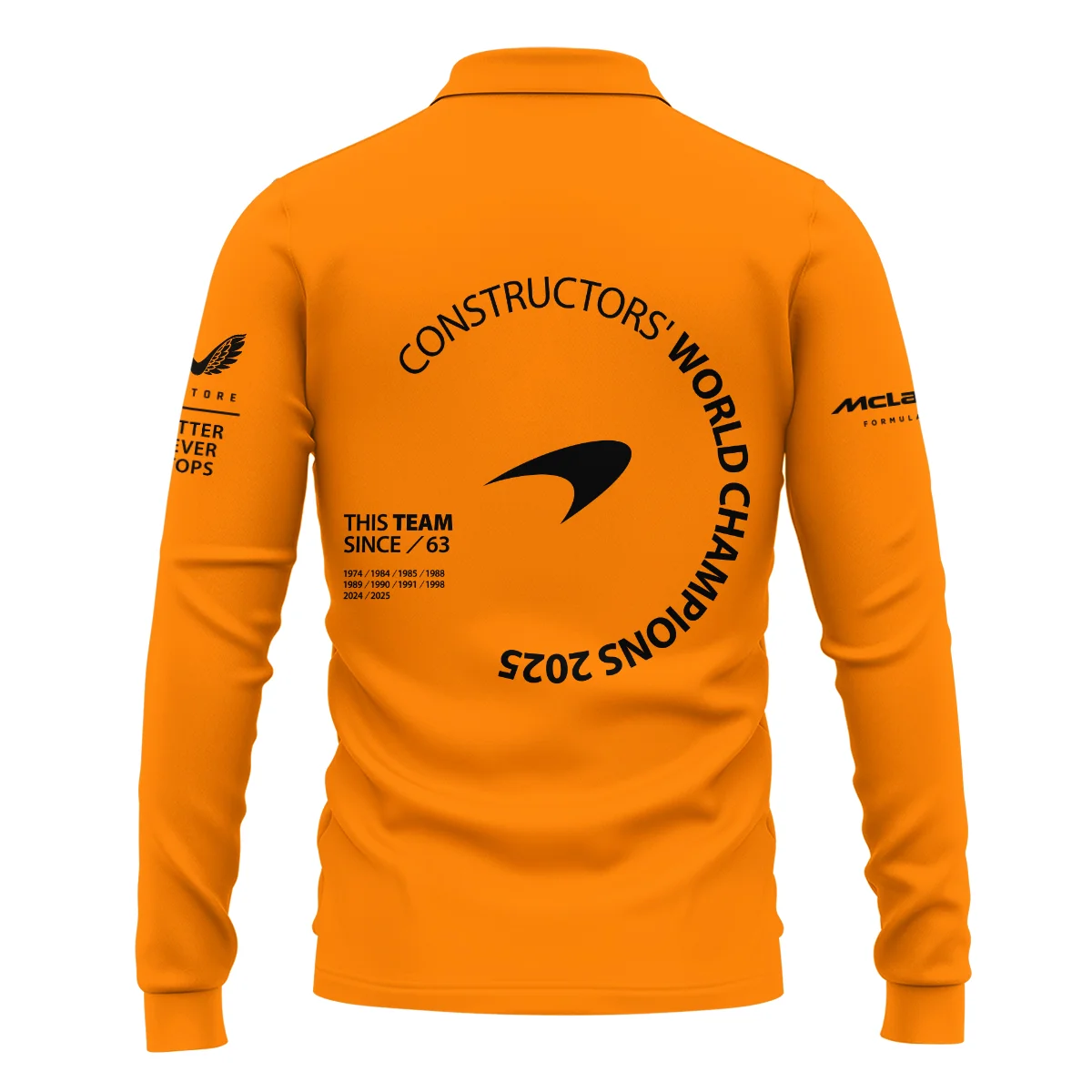 McLaren F1 Team 2025 Constructors' Champions Long Polo Shirt BLMCL51025A2LPL - Image 3