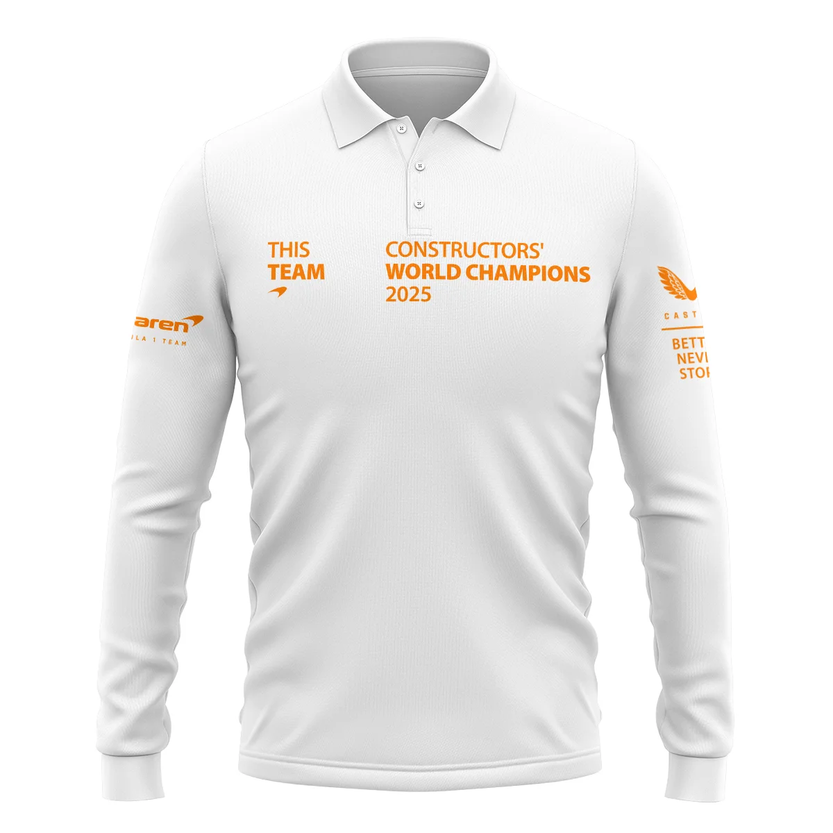 McLaren F1 Team 2025 Constructors' Champions Long Polo Shirt BLMCL51025A4LPL - Image 2