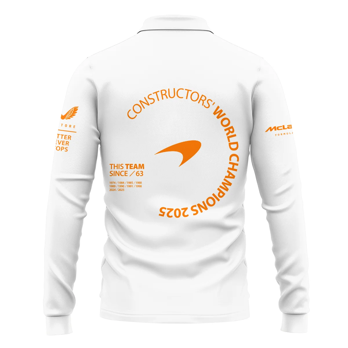 McLaren F1 Team 2025 Constructors' Champions Long Polo Shirt BLMCL51025A4LPL - Image 3