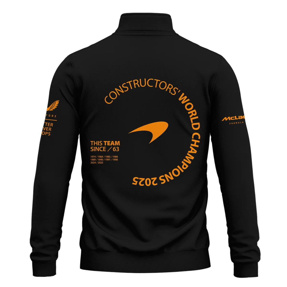 McLaren F1 Team 2025 Constructors' Champions Quarter-Zip Sweatshirt BLMCL51025A3QZS - Image 3