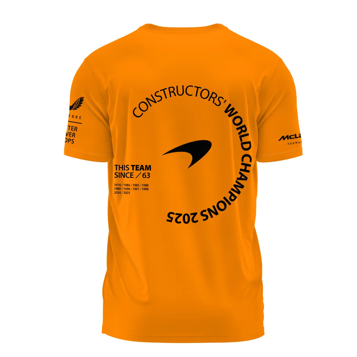 McLaren F1 Team 2025 Constructors' Champions T-Shirt Unisex Motorsport Apparel BLMCL51025A2TS - Image 3