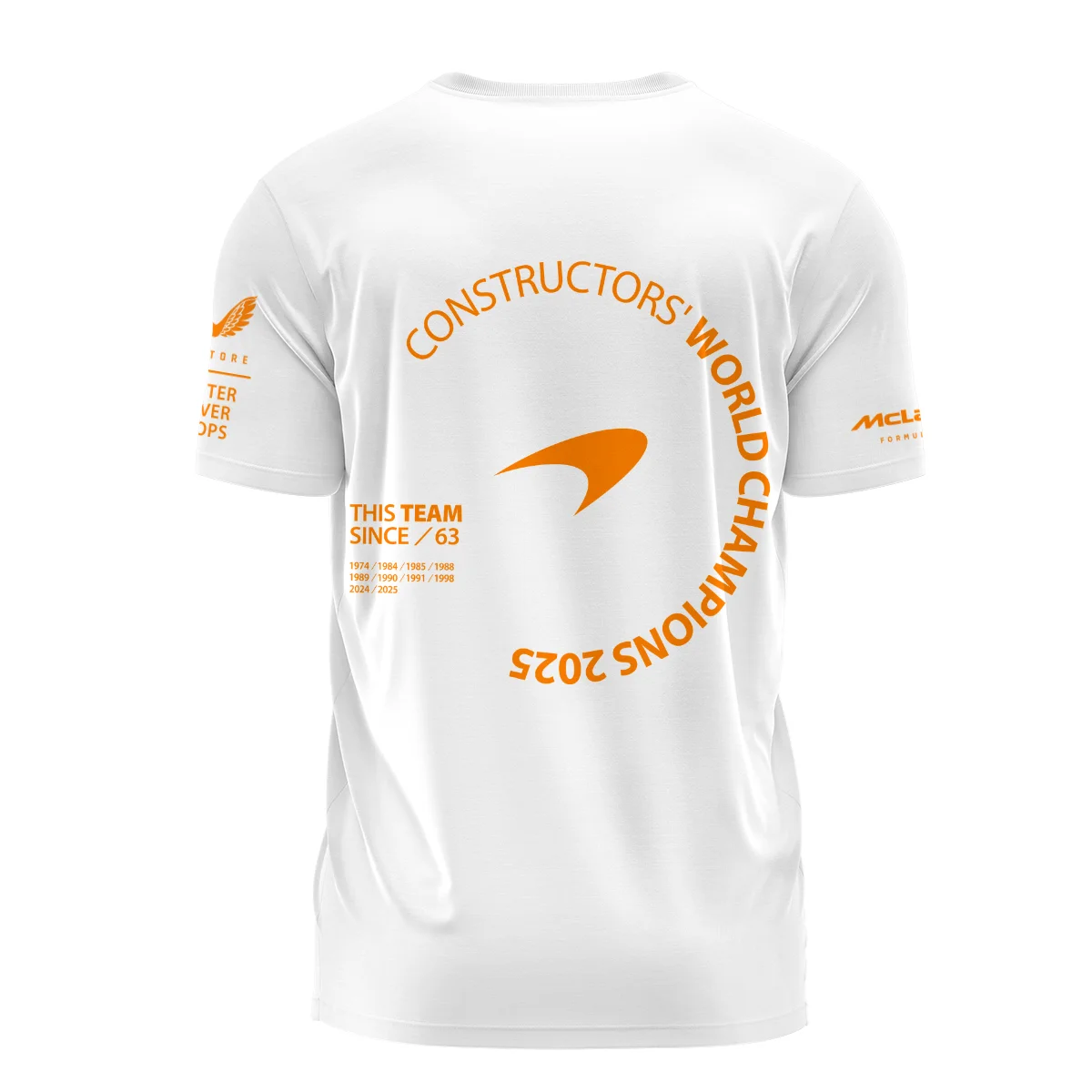McLaren F1 Team 2025 Constructors' Champions T-Shirt BLMCL51025A4TS - Image 3