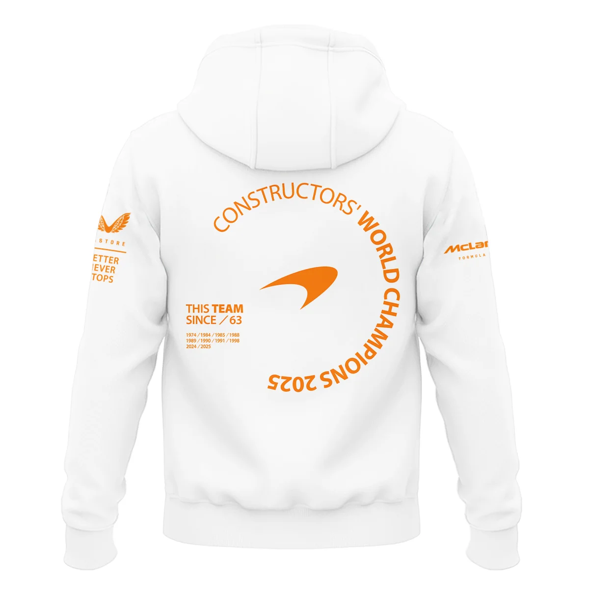 McLaren F1 Team 2025 Constructors' Champions Zipper Hoodie BLMCL51025A4ZHD - Image 3