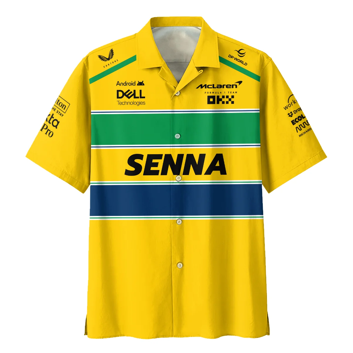 Alternative view of McLaren x Ayrton Senna Hawaiian Shirt For Fans