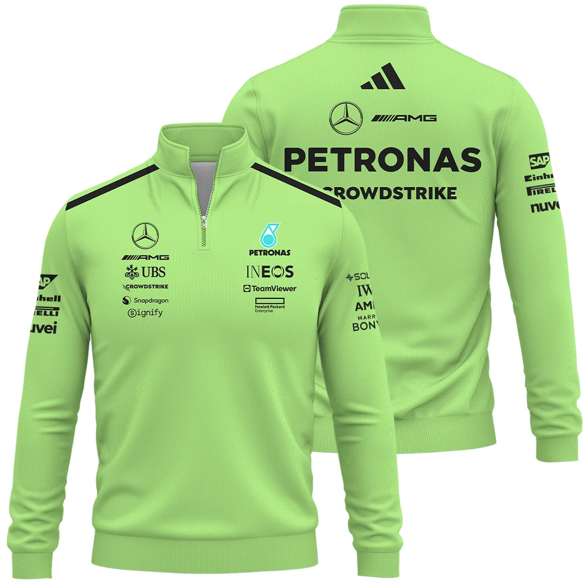 Mercedes-AMG Petronas F1 Quarter-Zip Sweatshirt All Over Prints BLMER6525A4QTZ