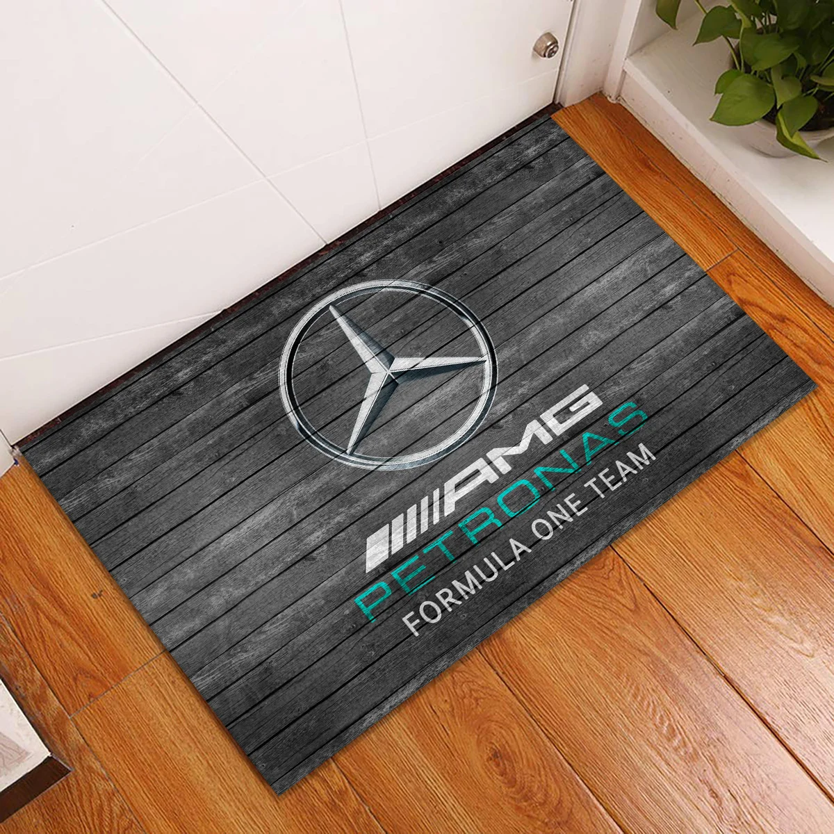 Mercedes F1 Rubber Base Doormat - All Over Print BLF1139A10MER - Image 2
