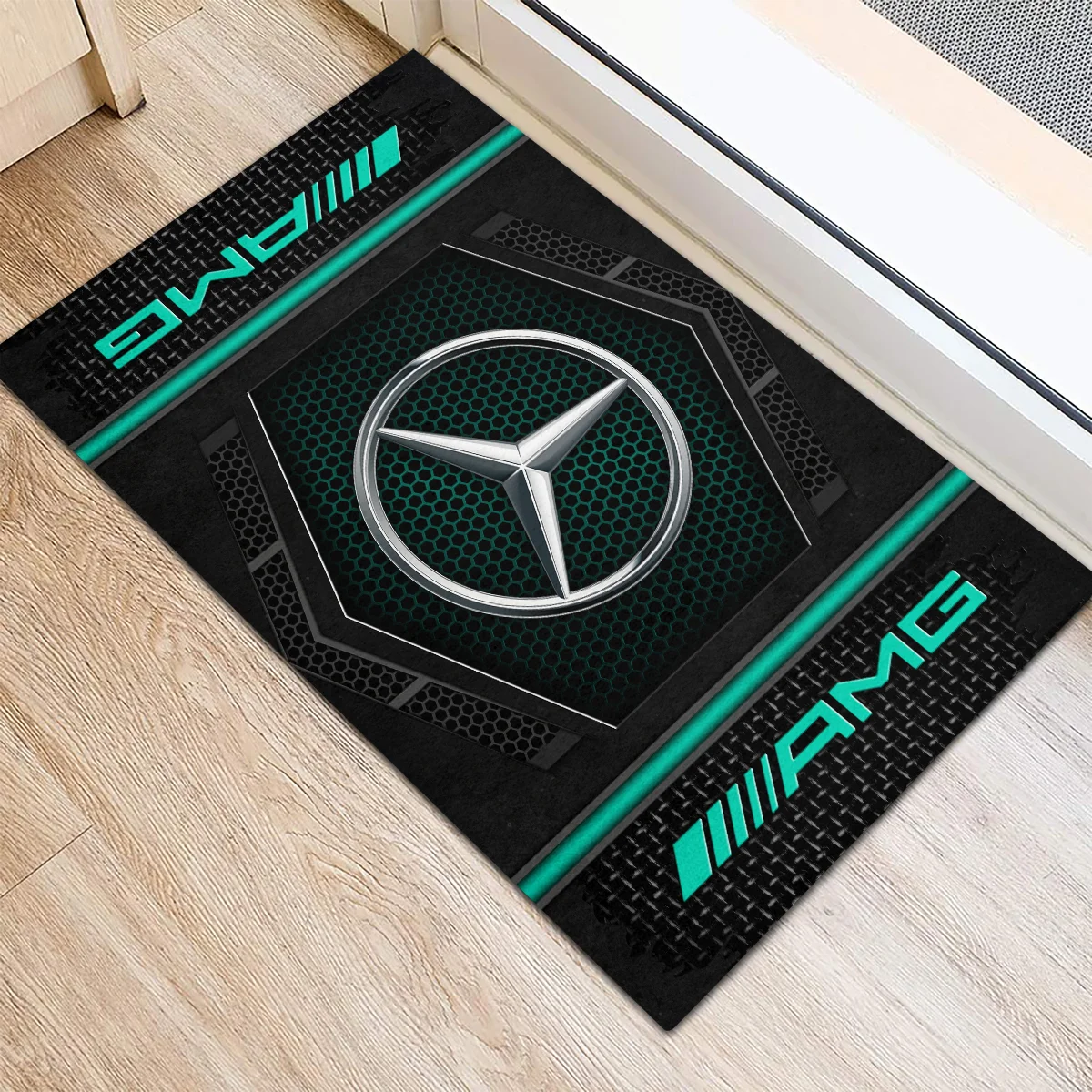 Mercedes F1 Rubber Base Doormat - All Over Print BLF1139A8MER - Image 3