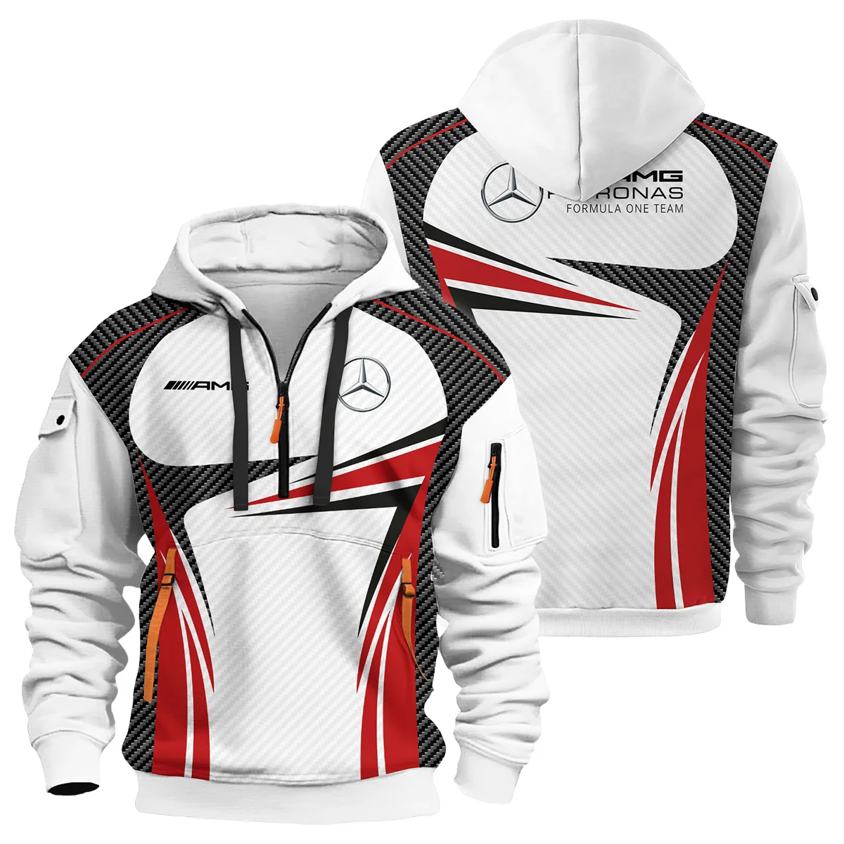 Mercedes F1 Team For Fans - Hoodie Half Zip Unisex Motorsport Apparel BLVAF1031225A1MERHDF
