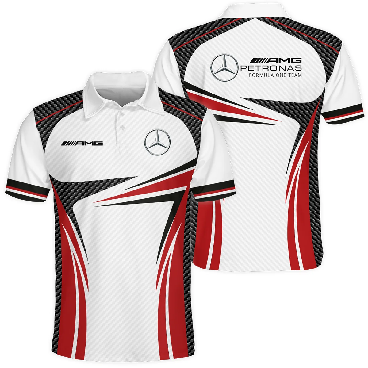 Mercedes F1 Team For Fans - Polo Shirt Unisex Motorsport Apparel BLVAF1031225A1MERPL